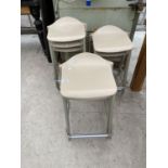 SEVEN RETRO STEELUX OF LONDON, G.L.C. DESIGN KITCHEN STOOLS