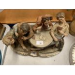 A CAPODIMONTE 'THE CHEAT' CARD PLAYERS FIGURE GROUP