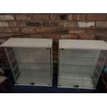 TWO GLASS SHELVED DISPLAY CABINETS