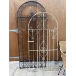 TWO TALL WROUGHT IRON GARDEN GATES