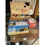 VARIOUS ARTIST'S PAINTS, MATERIALS AND BOOKS
