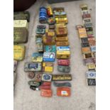 A QUANTITY OF COLLECTABLE BICYCLE REPAIR TINS - SOME WITH CONTENTS