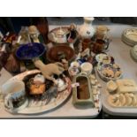A LARGE COLLECTION OF POTTERY TO INCLUDE OLD COUNTRY ROSES, LURPAK ITEMS, BOWLS ETC