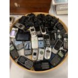 A LARGE QUANTITY OF MOBILE PHONES AND CAMERAS, SOME WITH CHARGERS