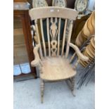 A VICTORIAN STYLE FARMHOUSE CHAIR