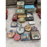 A LARGE QUANTITY OF VINTAGE COLLECTABLE CONFECTIONERY TINS