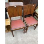 TWO RETRO KITCHEN DINING CHAIRS