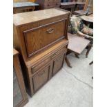 A SMALL MODERN BUREAU AND OCCASIONAL TABLE
