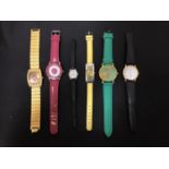 SIX MODERN LADIES FASHION WATCHES