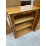 A PINE THREE TIER BOOKCASE