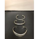 THREE SILVER BANGLES