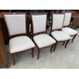 FOUR MAHOGANY DINING CHAIRS