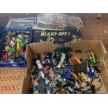 TWO BOXES OF TOY CARS AND THREE BOARD GAMES