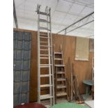 A SET OF TWO SECTION ALLOY LADDERS