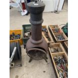 A CAST IRON CHIMINEA