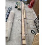 THREE LENGTHS OF 4" X 2" TIMBER