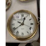 A PRESIDENT BRASS SEAFARER QUARTZ CLOCK