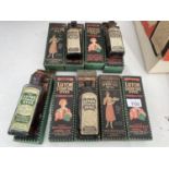 NINE VINTAGE BOXED BOTTLES OF LUTON STRAW HAT DYES