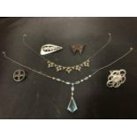 VARIOUS SILVER AND WHITE METAL JEWELLERY