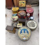 A LARGE QUANTITY OF VINTAGE COLLECTABLE CONFECTIONERY TINS