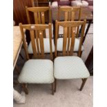 FOUR MODERN DINING CHAIRS AND A CORNER CUPBOARD