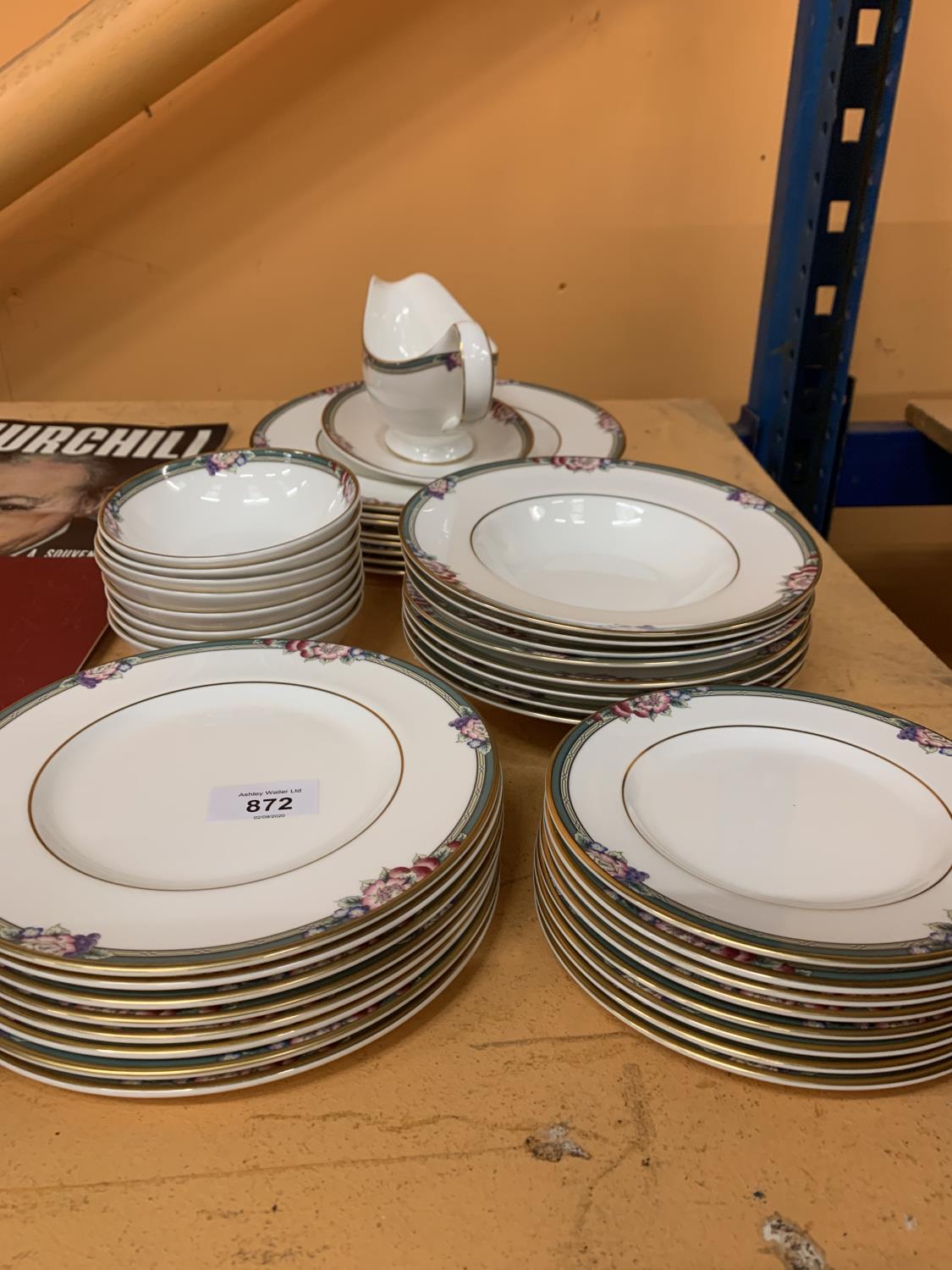 A COLLECTION OF ROYAL DOULTON ORCHARD HILL DINNER WARE TO INCLUDE EIGHT OF EACH PLATES, DESERT