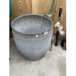 A VINTAGE GALVANISED DOLLY TUB