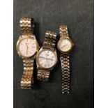 THREE PULSAR LADIES WRIST WATCHES