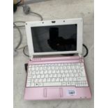 A PINK ACER LAPTOP BELIEVED IN WORKING ORDER - NO WARRANTY