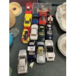FOURTEEN TOY CARS