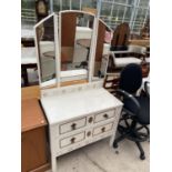 AN EARLY 20TH CENTURY WHITE PAINTED DRESSING TABLE