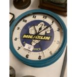 A MICHELIN ADVERTISING WALL CLOCK