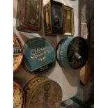 EIGHT ORIGINAL VINTAGE CLEANING TINS TO INCLUDE FLOOR MOPS AND SHOE CLEANING KITS ETC