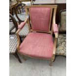 A NINETEENTH CENTURY CONTINENTAL STYLE ARM CHAIR