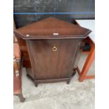 A STAG MINSTREL MAHOGANY CORNER CABINET