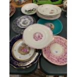 VARIOUS CERAMIC PLATES TO INCLUDE LIMOGES, WORCESTER ETC