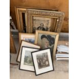 VARIOUS FRAMED PICTURES AND FRAMES