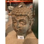 AN ANTIQUE STYLE STONE BUDDHA HEAD 21CM