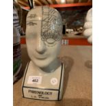 A CERAMIC L.N FOWLER SCIENTIFIC PHRENOLOGY HEAD