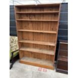 A VICTORIAN PINE SIX TIER BOOKCASE