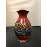 A SIGNED ANITA HARRIS HAND PAINTED SNAIL VASE
