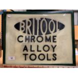 A BRITOOL CHROME ALLOY TOOLS LIGHT BOX ADVERTISING SIGN