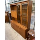 A TEAK 'STATEROOM' LOUNGE UNIT, 58" WIDE