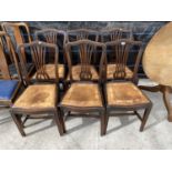 SIX MAHOGANY DINING CHAIRS