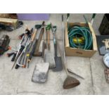 VARIOUS GARDEN TOOLS - SPRINKLERS, SPADES ETC