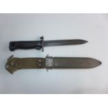 A USA M8 A1 BAYONET AND SCABBARD 16.5cm BLADE