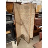 A MAHOGANY FOUR DIVISION DRESSING SCREEN