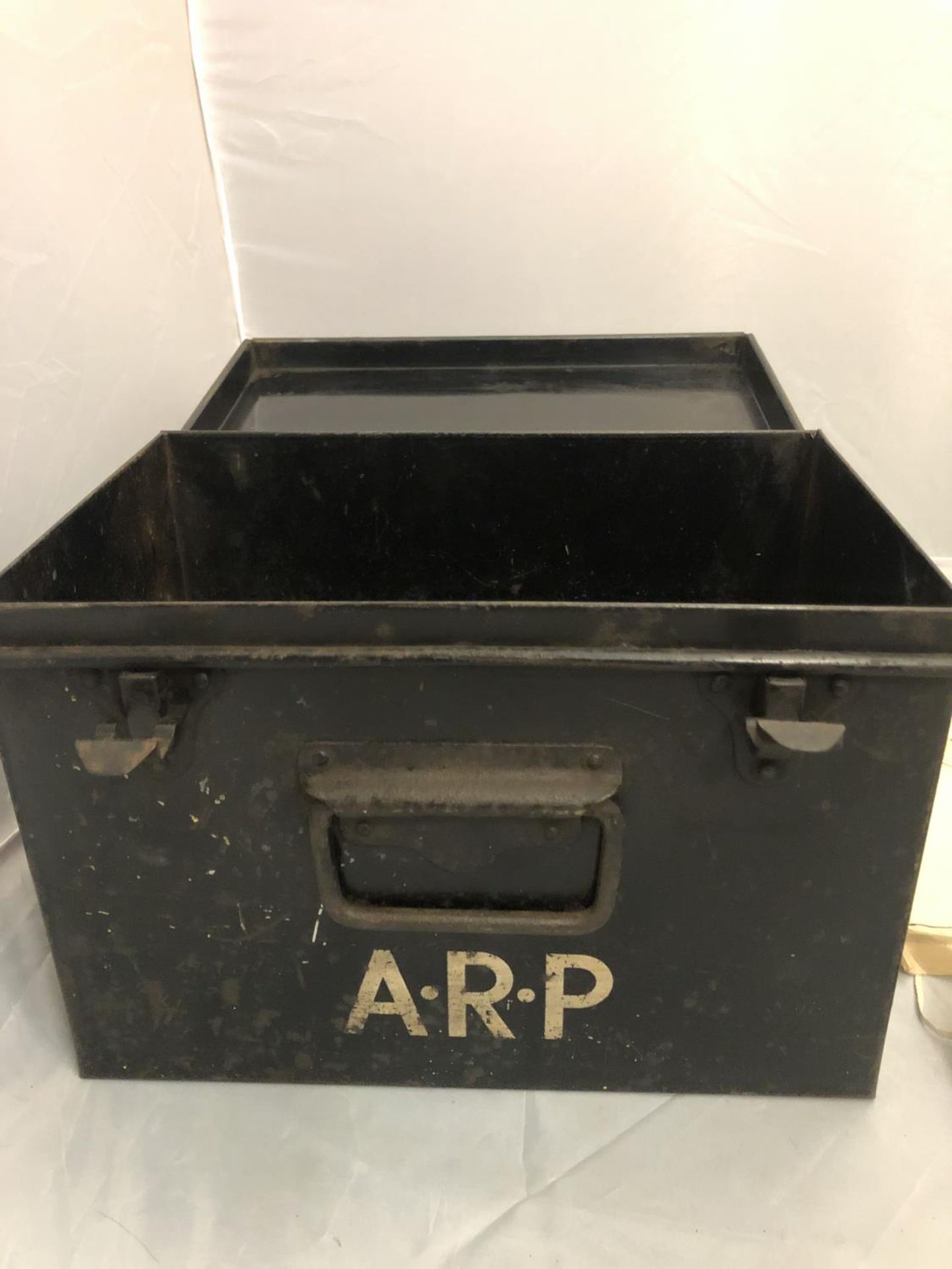 A WORLD WAR II A.R.P. TIN AND A FIRST AID KIT - Image 2 of 3