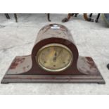 A MAHOGANY WESTMINSTER CHIMING MANTLE CLOCK