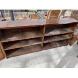 A LONG PINE THREE TIER BOOKCASE